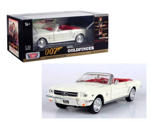 79852 - 1964 1/2 Ford Mustang Convertible (White) – James Bond Collection – Goldfinger