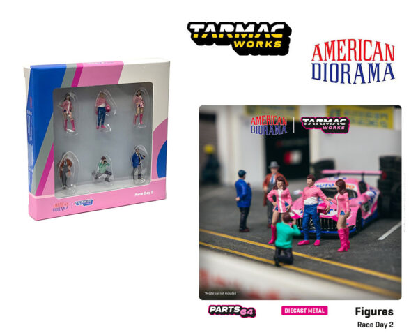t64f 001 pk - Tarmac Works 1:64 American Diorama Figures Race Day II
