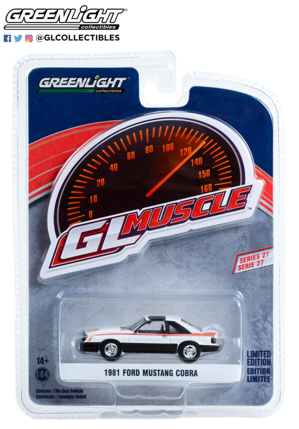13320d1 - 1981 Ford Mustang Cobra in Polar White GreenLight Muscle Series 27