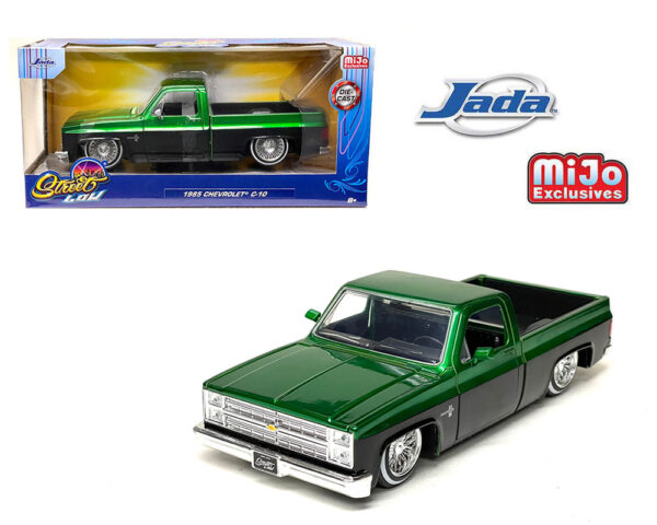 34311 - 1985 Chevrolet C10 Pickup Lowriders ( Two Tone C. Green With Black) – Street Low – MiJo Exclusives Limited Edition