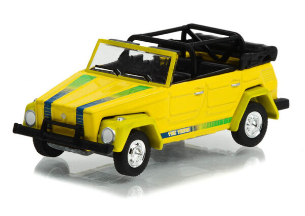 35250a - 1973 Volkswagen Thing (Type 181) “The Thing” in Yellow with Blue and Green Strobe Stripes