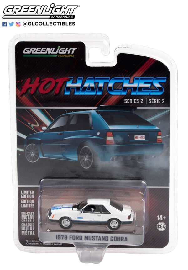 63020 c - 1979 Ford Mustang Cobra in White and Medium Blue Glow