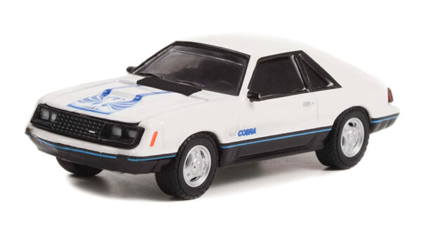63020c - 1979 Ford Mustang Cobra in White and Medium Blue Glow