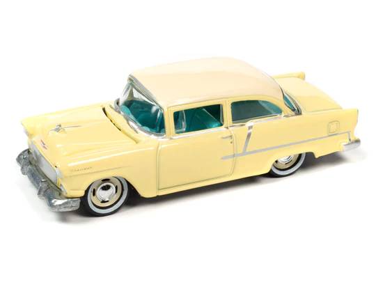jlct010a2 1 - 1955 CHEVY 210 (HARVEST GOLD W/INDIAN IVORY ROOF) WITH COLLECTOR TIN