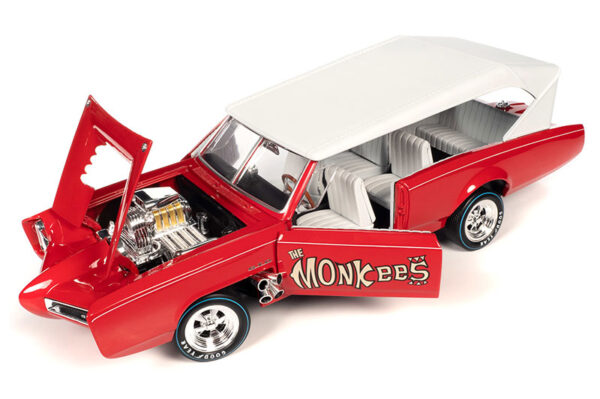 awss144 2 - Monkeemobile - Red body with Flat White Roof and Monkees Graphics