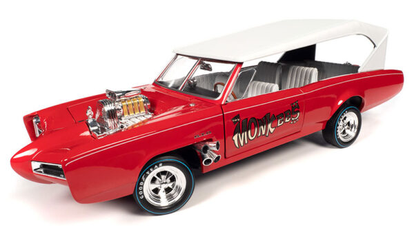 awss144 - Monkeemobile - Red body with Flat White Roof and Monkees Graphics