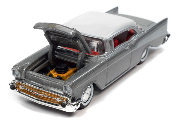 rcsp023 1 - 1957 Chevy Bel Air Hardtop in Inca Silver and White