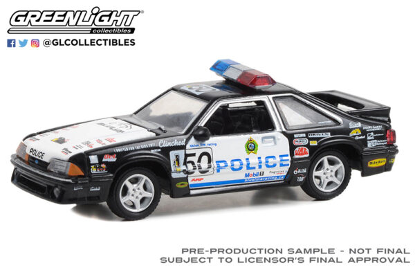 30368 - 1993 Ford Mustang LX - Edmonton Police, Edmonton, Alberta, Canada - Blue Line Racing 25 Years (Hobby Exclusive)ETA MAY 2023