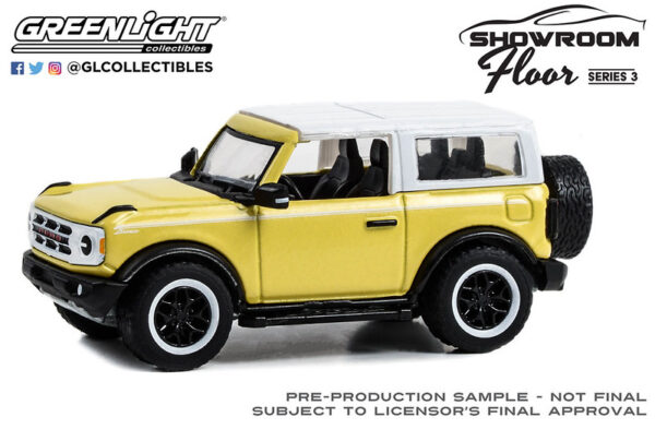 68030d - 2023 Ford Bronco 2-Door Heritage Edition - Yellowstone Metallic with Oxford White Roof