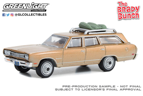 44990 a - 1969 Plymouth Satellite Station Wagon with Rooftop Camping Equipment (Dirt Road Version) - The Brady Bunch (1969-74 TV Series)