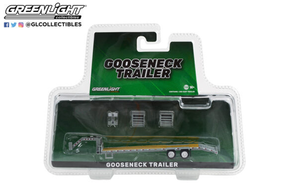 30391 gooseneck trailer primer gray with red and white conspicuity stripes hobby exclusive b2b1 - Gooseneck Trailer - Primer Gray with Red and White Conspicuity Stripes (Hobby Exclusive)
