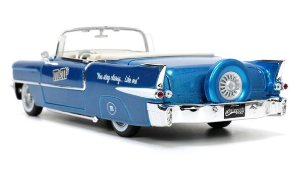33726c - M&M's - 1956 Cadillac Eldorado with Blue M&M's Figure • Ho