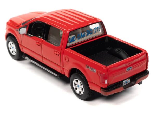 awac017b2 - WORLDS BEST DAD 2018 FORD F150 LARIAT PICKUP TRUCK W/BASE & TRADING CARD (RED)