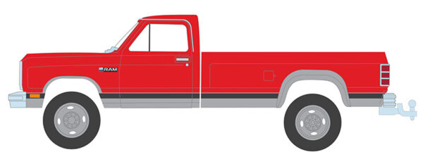 46130b - 1989 Dodge Ram D-350 Dually in Colorado Red and Sterling Silver