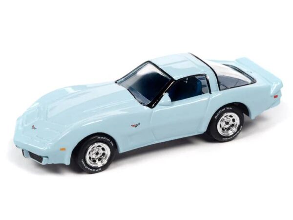 jlct011a1 3 - 1978 CHEVROLET CORVETTE (FROST BLUE) WITH COLLECTOR TIN - JOHNNY LIGHTNING