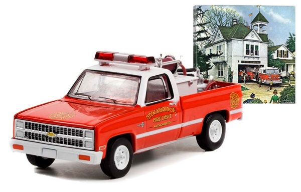 54060e - Stockbridge Fire Department - 1981 Chevrolet K20 Scottsdale with Fire Equipment, Hose and Tank 