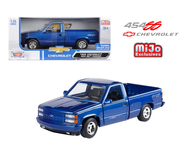 73203mbl - 1992 Chevrolet 454 SS Pickup – Blue Metallic – MiJo Exclusives