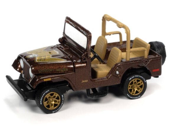 jlcg025 a 4 - Jeep CJ-5 in Dark Brown Poly with Golden Eagle Graphics