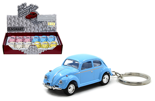 kt2543dk 0 - 1967 Volkswagen Classical Beetle Keychain in Pastel Colors 2″-specify color in notes when ordering