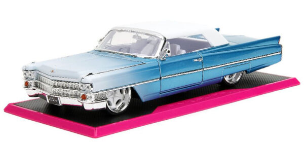 34897 - 1963 Cadillac in Candy Blue Gradient with Base - Pink Slips