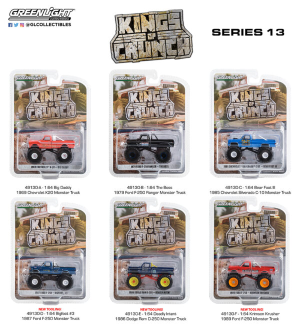 49130 1 64 kings of crunch series 13 group pkg b2b - Krimson Krusher - 1989 Ford F-250 Monster Truck