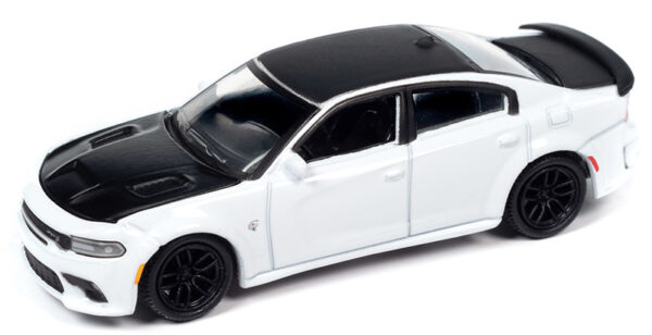 awsp135a - 2021 Dodge Charger in White Knuckle with Flat Black Hood, Roof and Trunk - NEW TOOLING