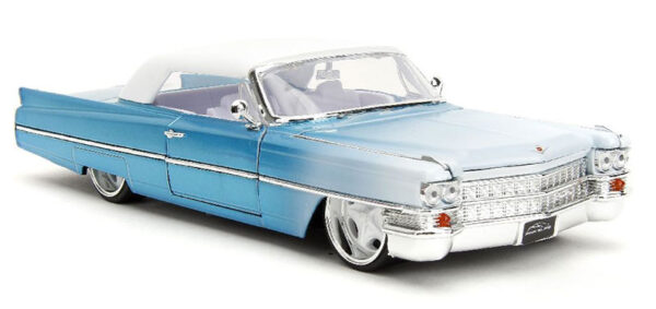 v1 34897 - 1963 Cadillac in Candy Blue Gradient with Base - Pink Slips