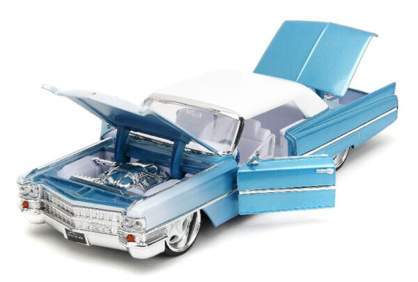 v4 34897 - 1963 Cadillac in Candy Blue Gradient with Base - Pink Slips