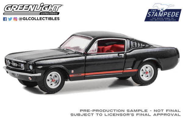 13340 a - 1965 Ford Mustang GT in Raven Black with Red Stripes