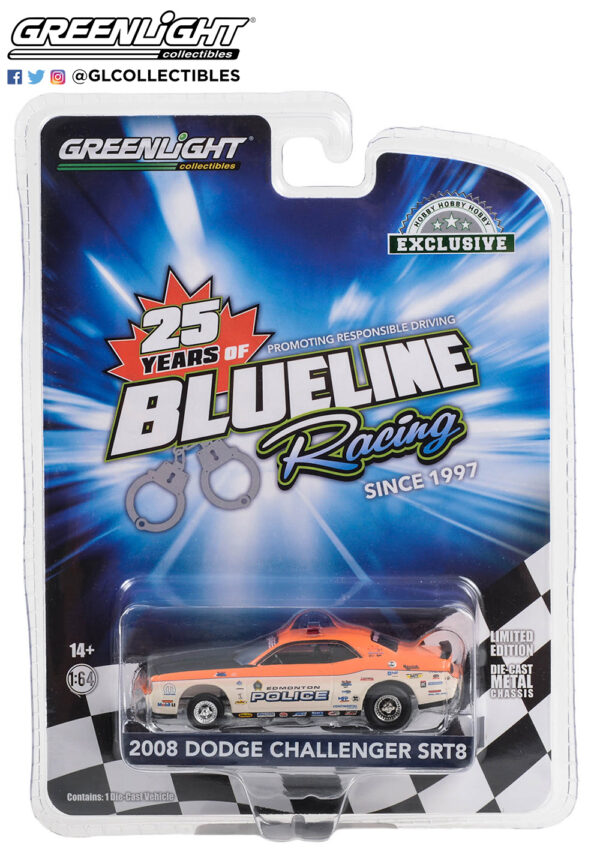 30369 - 2008 Dodge Challenger R/T - Edmonton Police, Edmonton, Alberta, Canada - Blue Line Racing 25 Years (Hobby Exclusive)