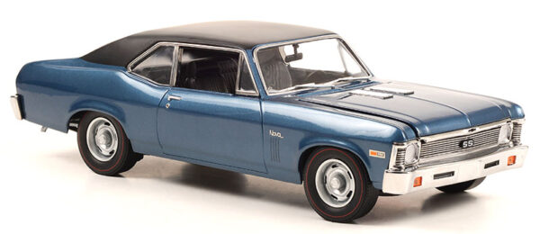 v1 18973 - 1969 Chevrolet Nova in Blue with Black Vinyl Top The Mod Squad (TV Series 1968-73)
