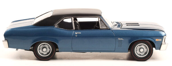 v2 18973 - 1969 Chevrolet Nova in Blue with Black Vinyl Top The Mod Squad (TV Series 1968-73)
