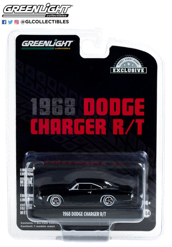 44724 1968 dodge charger rt black hobby exclusive b2b - 1968 Dodge Charger R/T in Black
